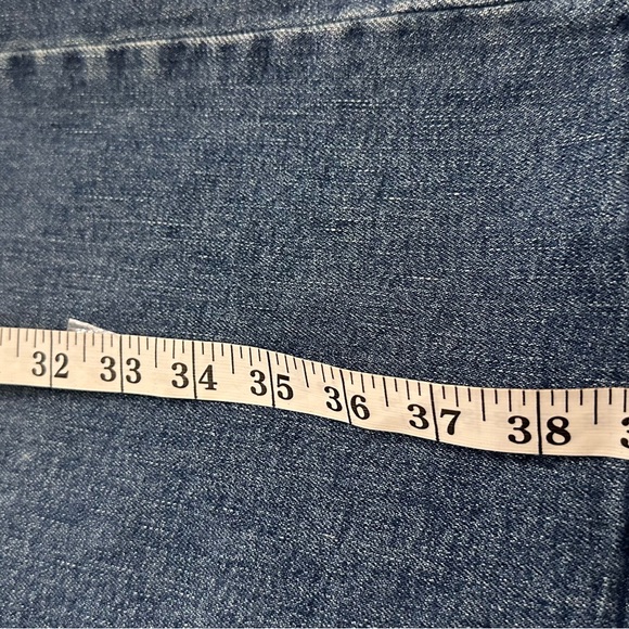 Gap Denim Maxi Skirt With Washwell Size 12 Blue Fitted High Rise Front Split - Picture 10 of 11